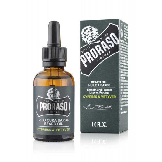 Proraso Cypress and Vetyver - Olio da barba Rinfrescante - Beard Oil - mike-barbershop